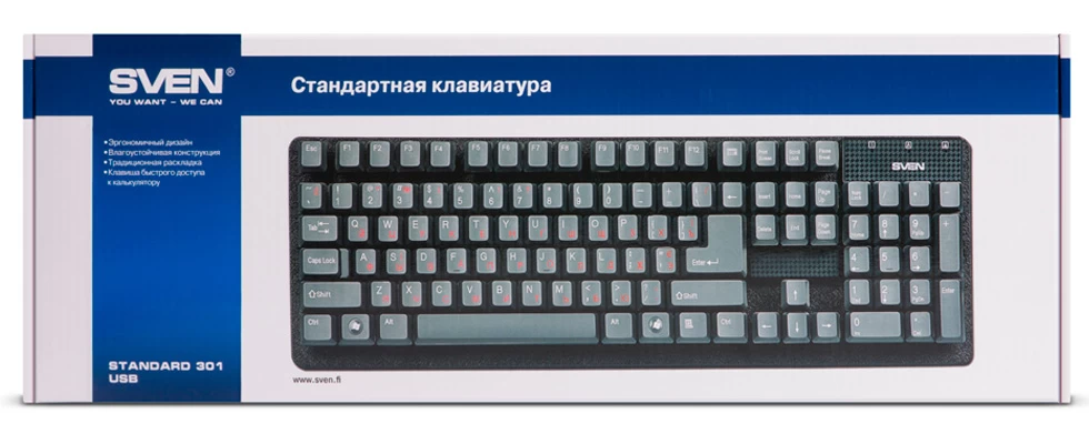 Клавиатура проводная Sven Standard 301 / Мембранная photo 4